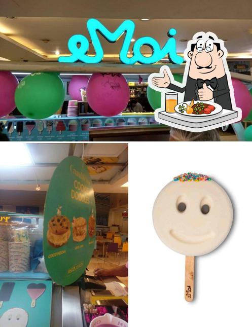 Among different things one can find food and play area at Emoi
