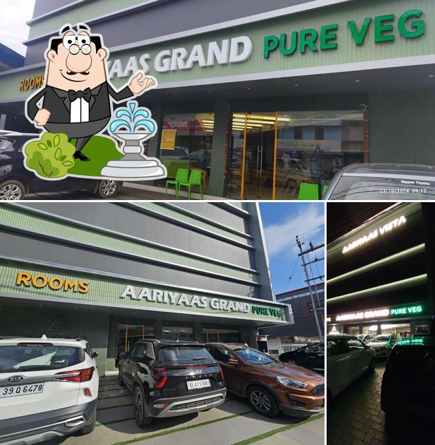 The exterior of Aariyaas Grand