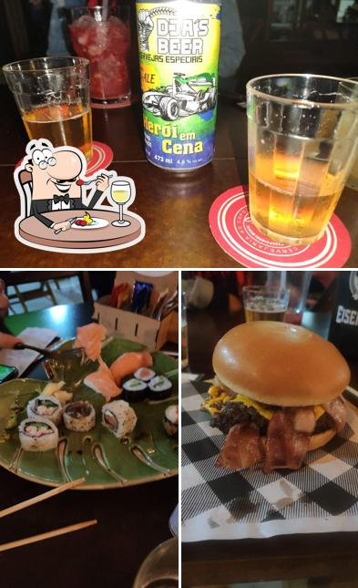 Entre diferentes coisas, comida e cerveja podem ser encontrados no GOAT DECK BAR
