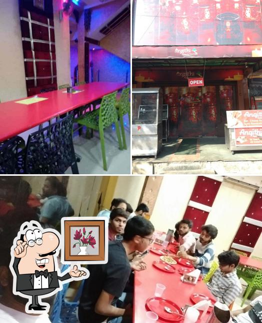 Take a seat at one of the tables at Angithi