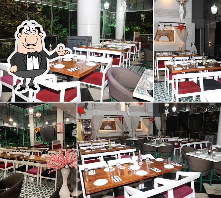 The interior of Awadh Restaurant Fc Road