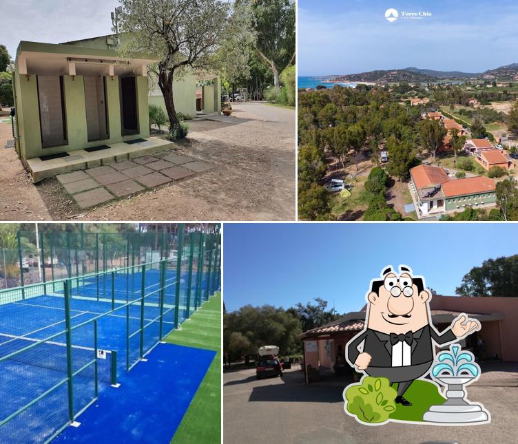 Puoi goderti l'aria fresca da seduto all'esterno di Campeggio Torre Chia