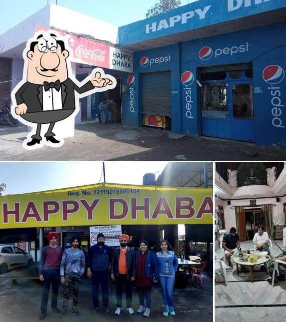 The interior of Happy Dhaba