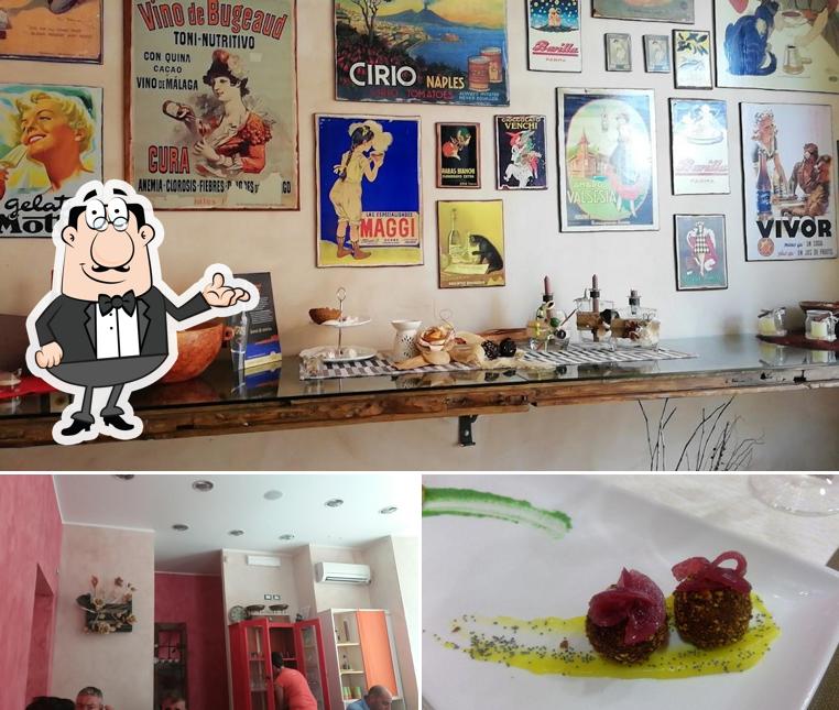 Tra le diverse cose da Ristorante Nonna Gelsena si possono trovare la interni e cibo
