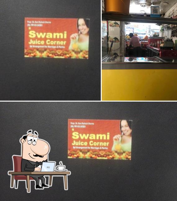 The interior of Swami Juice Corner