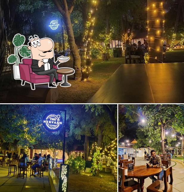 The interior of The Nirvaan Cafe & Lounge