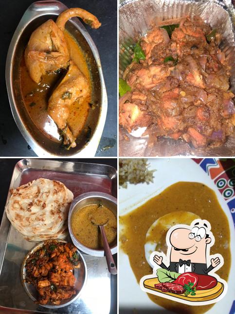 Meat dishes are available at SRI SELVI CHETTINADU MESS