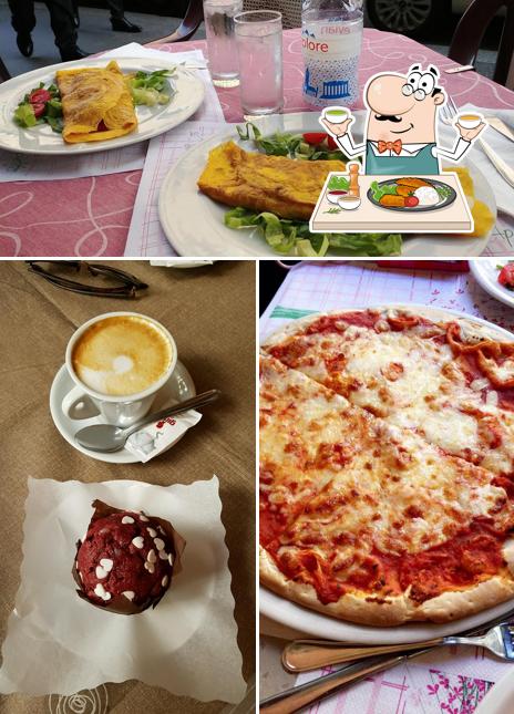 Questa è la immagine che presenta la cibo e interni di Gran Caffè Vittoriano
