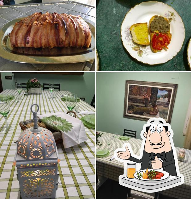La cibo e interni del ristorante