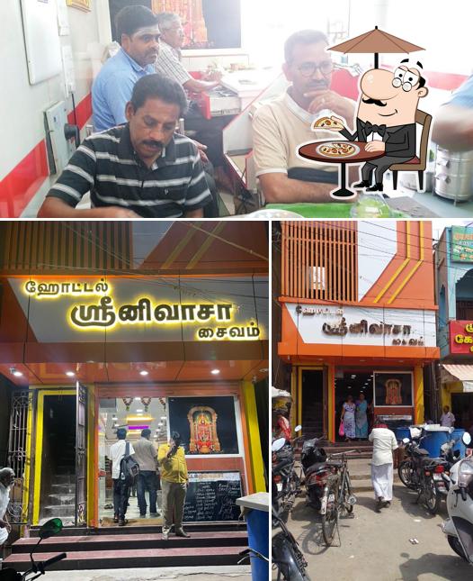 The image of Hotel Srinivasa’s exterior and beverage