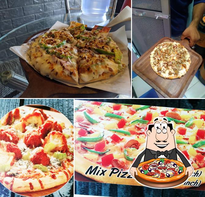 Order pizza at Burger Houze