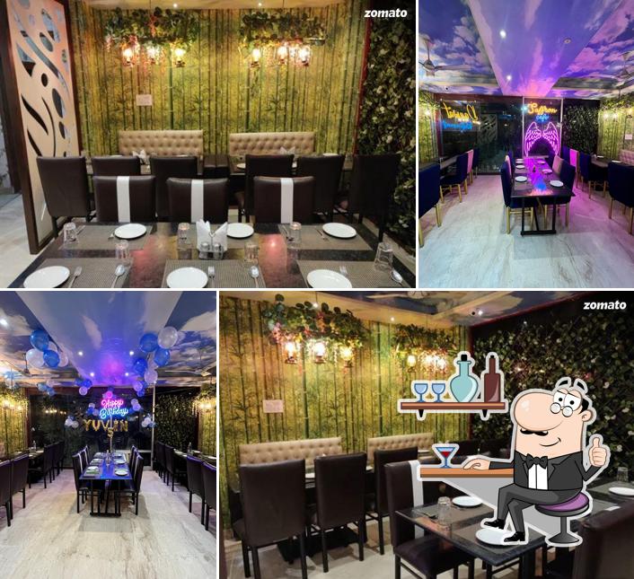 The interior of Daawat Restaurant and Saffron Caffe