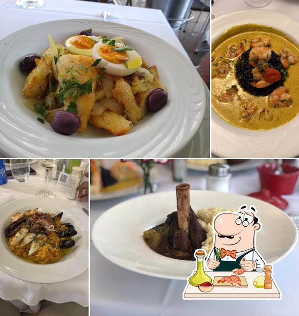 Camarão e grãos em Navegantes Restaurante