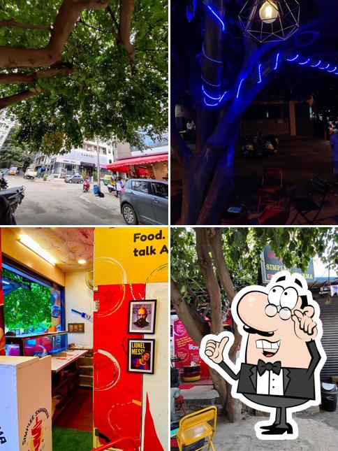 The restaurant's interior and exterior