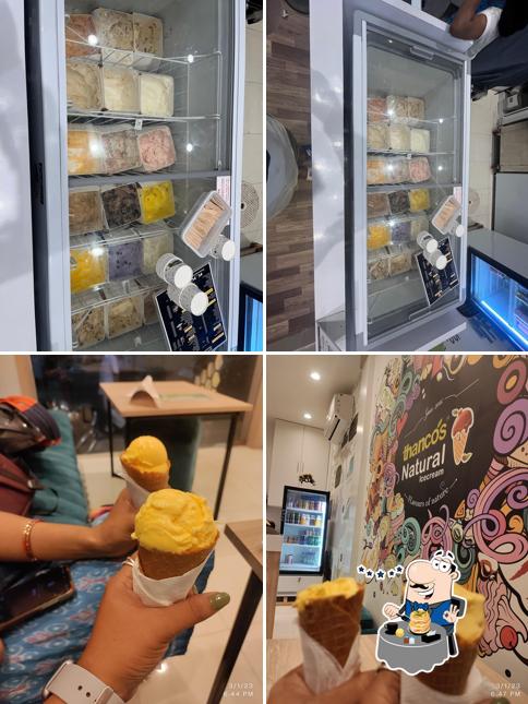 Food at Thanco's Natural Icecream