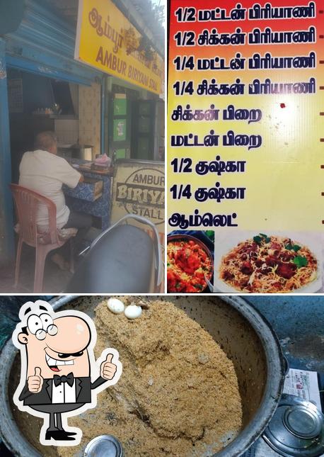 Look at the photo of Ambur Briyani Stall