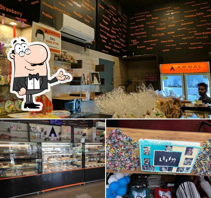 Take a seat at one of the tables at Amma's Pastries