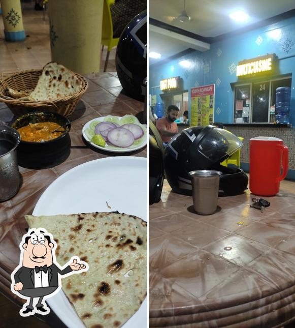 Take a seat at one of the tables at Food Cafeteria