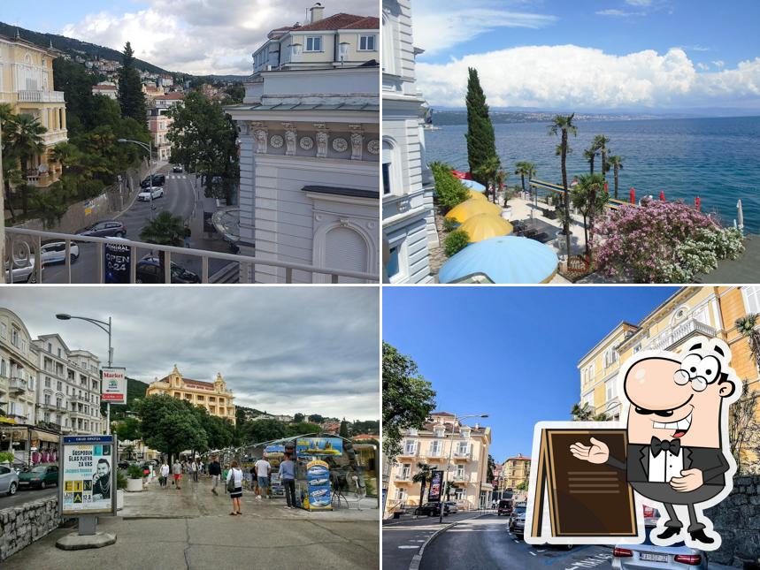 Goditi la vista dall'area esterna di Hotel Lungomare Opatija