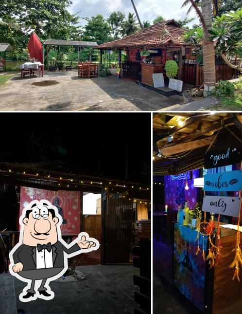 Take a seat at one of the tables at Ecstasy shack