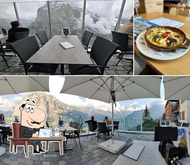 Gli interni di Restaurant Edelweiss Mürren