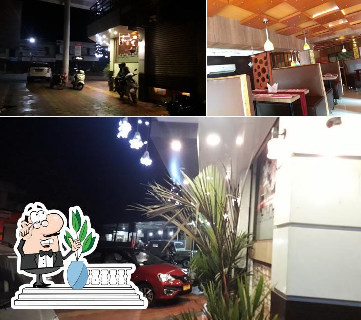 The restaurant's exterior and interior