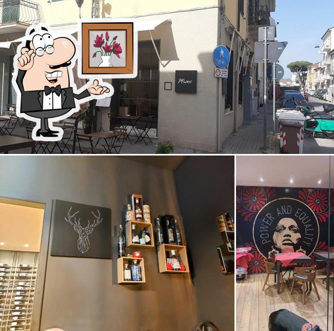 Gli interni di Mamo drinks and food