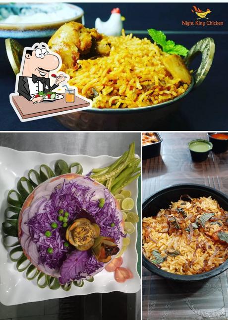 Food at night king chicken
