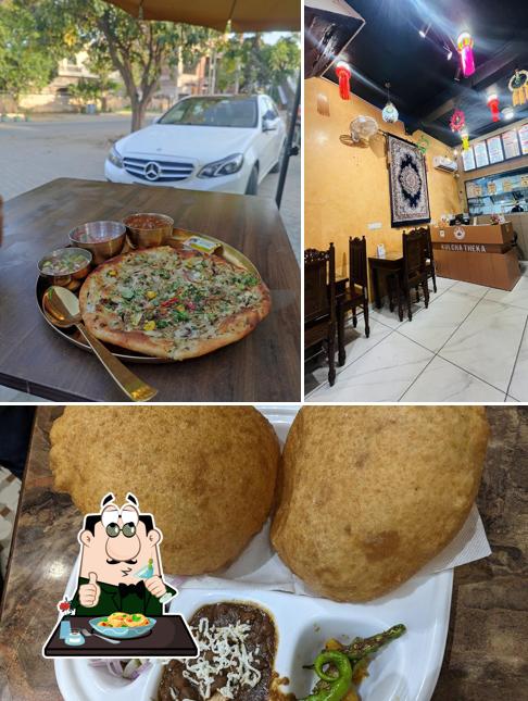 Food at Kulcha Theka - Yamuna Nagar