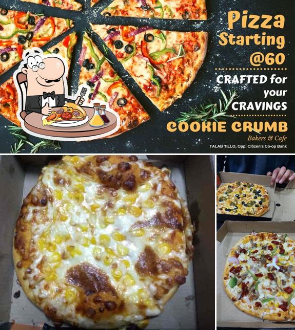 Try out pizza at Cookie Crumb Bakers & Cafe