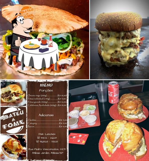 Peça um dos hambúrgueres disponíveis no Bateu a Fome