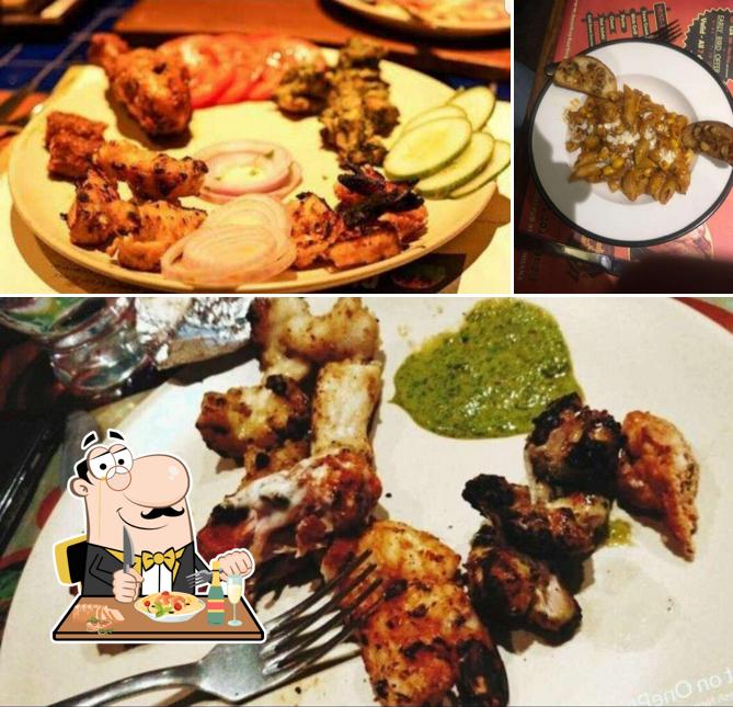This is the image depicting food and interior at Bombay Barbeque