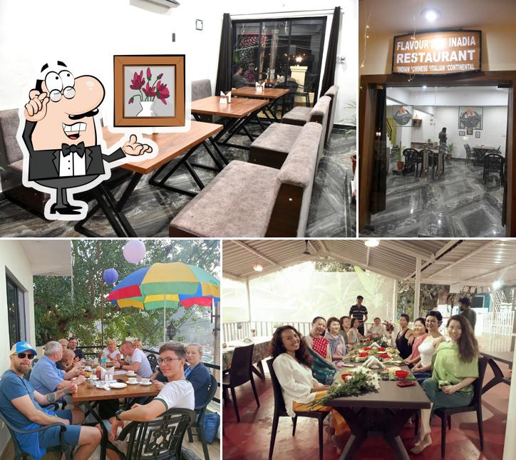 The interior of Flavours Cafe Multi Cuisine Restaurant