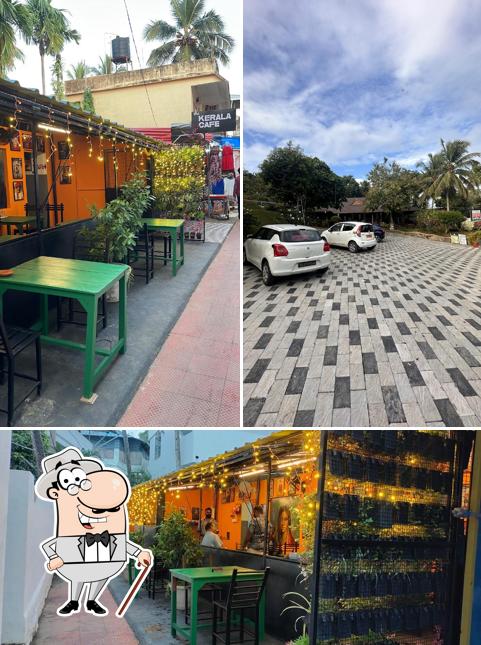 Kerala Cafe is distinguished by exterior and interior