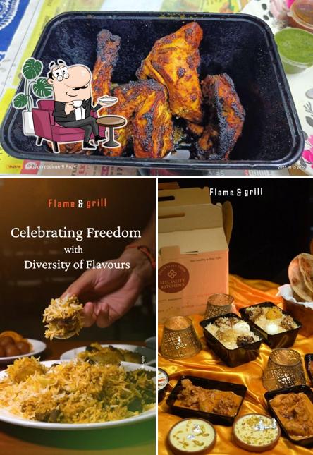 The picture of Flame And Grill’s interior and food