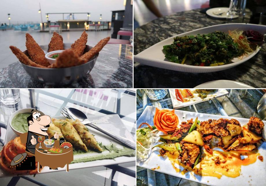 Food at The Flying Saucer Sky Bar