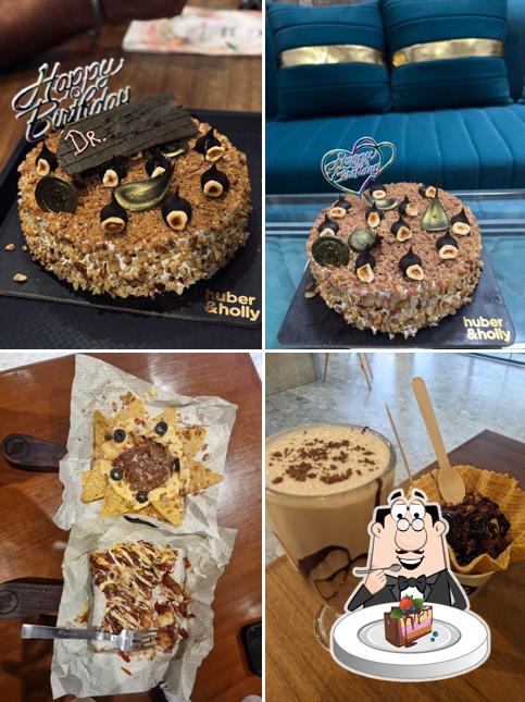 Chocolate cake at Huber & Holly Amritsar, Punjab