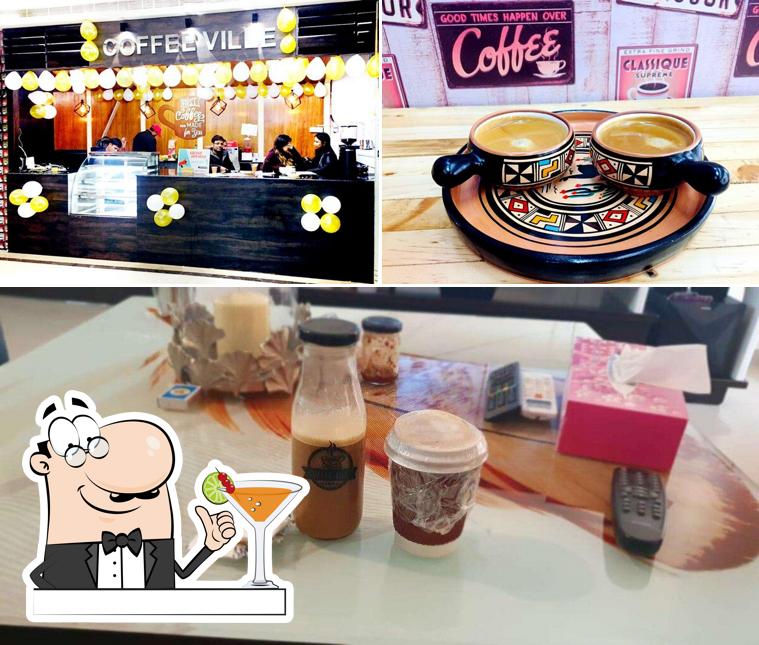 The picture of drink and interior at COFFEE VILLE CAFE