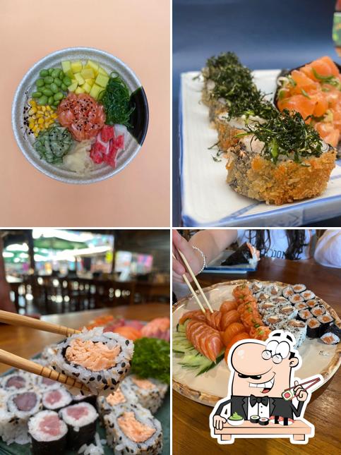 Rolos de sushi são oferecidos por Fome de sushi