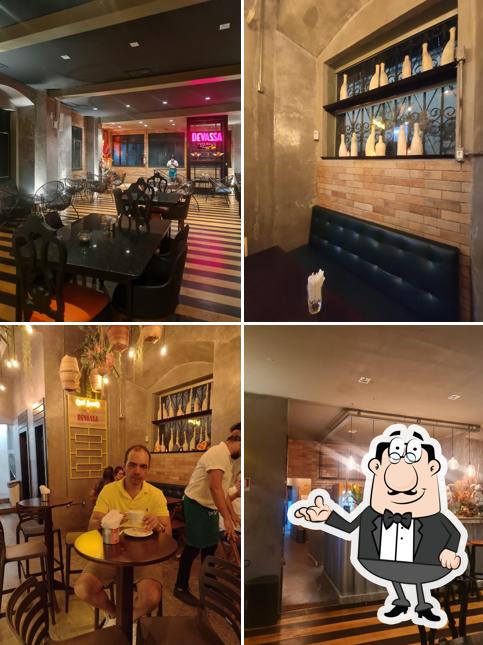 O interior do Café Santo