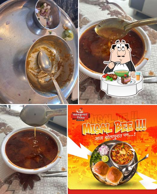 Hot and sour soup at Pavankumar Misal