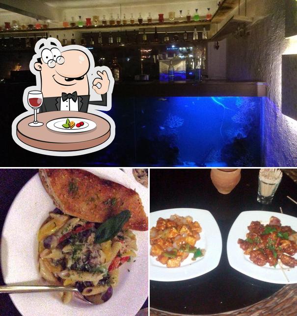 The image of The Aquarium’s food and bar counter