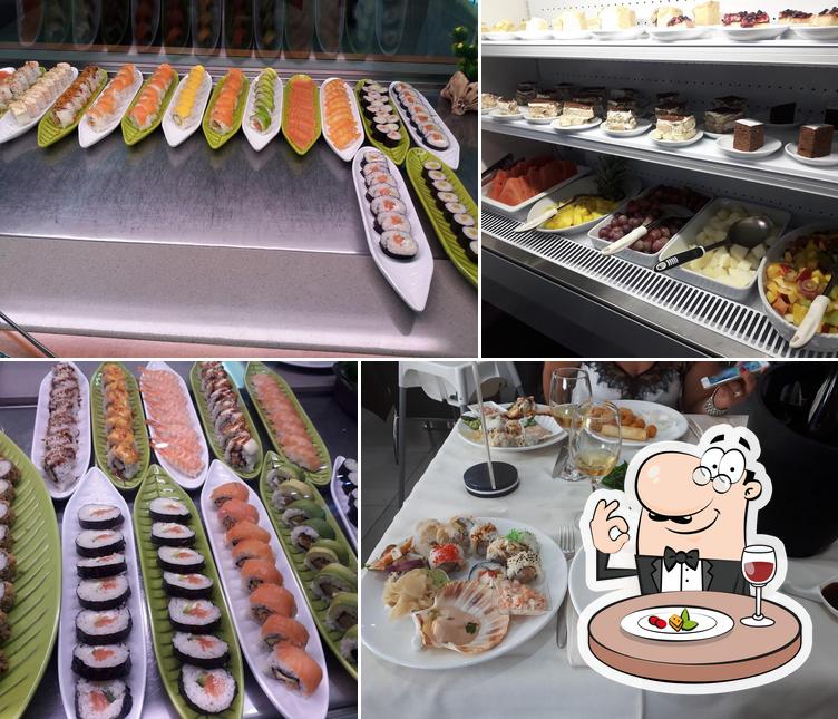 Cibo al Ristorante Wok dei Sapori Cinese Giapponese Italiano