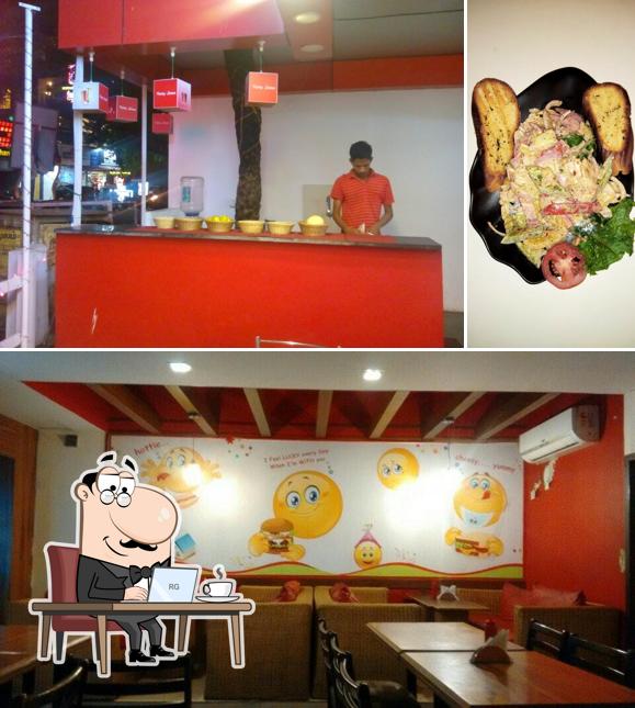 Take a seat at one of the tables at Tasty Jones