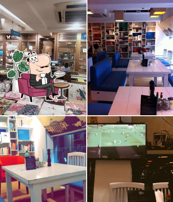 Take a seat at one of the tables at Chai Break - Allenby Road