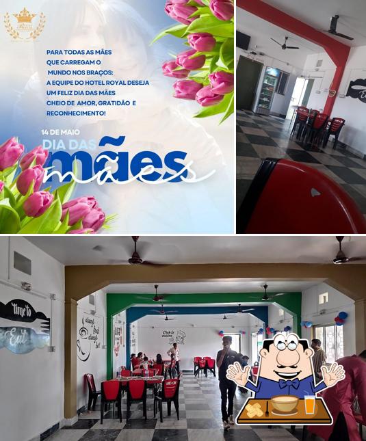 Check out the photo depicting food and interior at Hotel Royal Inn