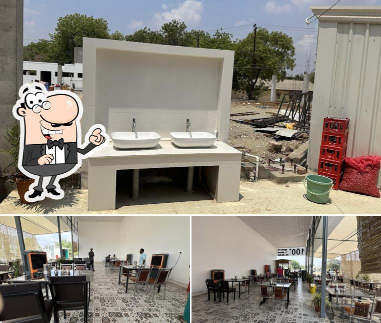 The interior of The 100's Veg Restaurant