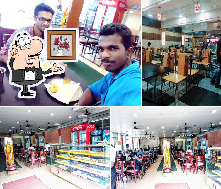 The interior of saravana Bhavan