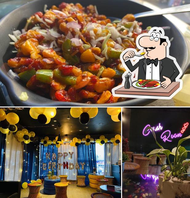 Among various things one can find food and interior at Cafe crush Room