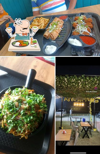 The image of The Grill House’s food and exterior